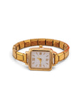 Reloj cuadrado dorado/ ajustable
