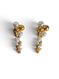 Aretes colgantes perlas y beads