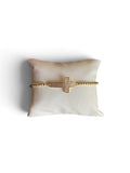 Brazalete ajustable cruz zirconias