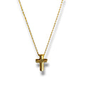 Cadena con dije de cruz mini sólida