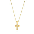 Cadena con dije de cruz mini zirconias
