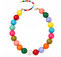Round Acrylic beads Necklace Multicolor