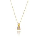 Cadena con dije mini de la virgen