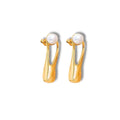 Aretes clips con perlas
