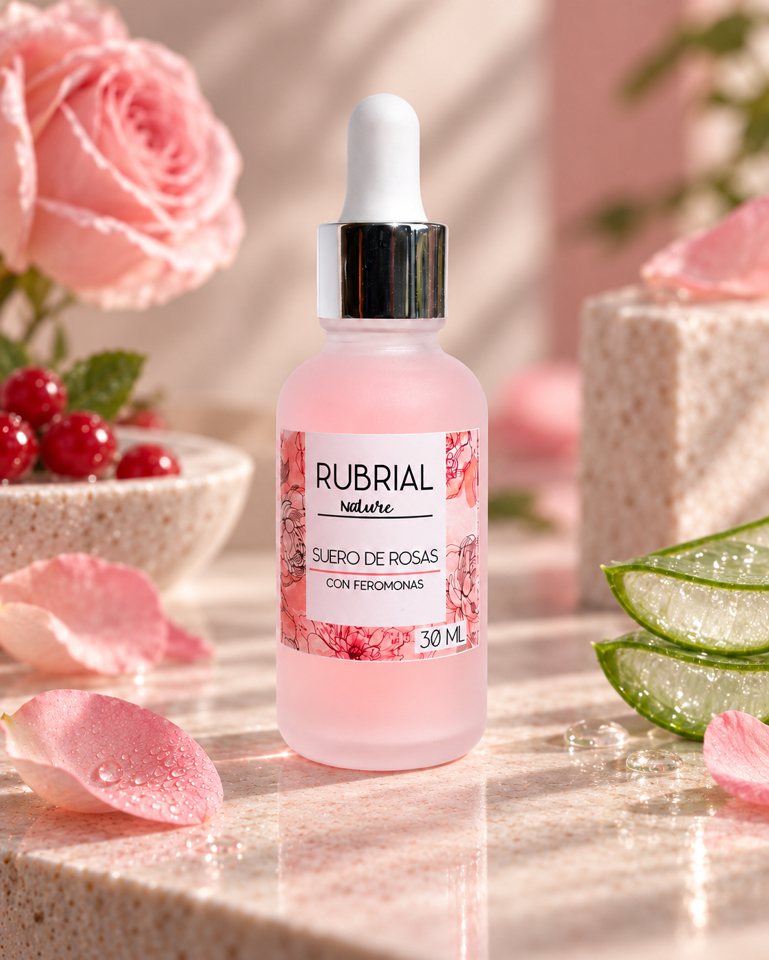 Suero Facial De Rosas y Feromonas 30ml / Elixir Para Atraer y Rejuvenecer La Piel