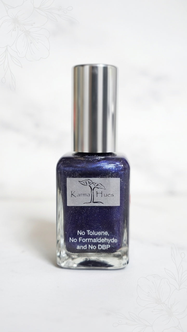 Karma Naturals vegano, no tóxico esmalte de uñas "Moonlit Ocean" Color de uñas de larga duración y libre de crueldad.