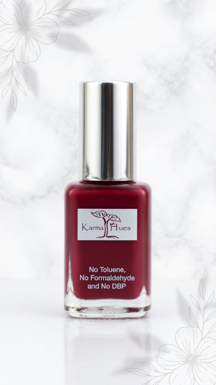 Karma Naturals vegano, no tóxico esmalte de uñas "Rum Runner" Color de uñas de larga duración y libre de crueldad.