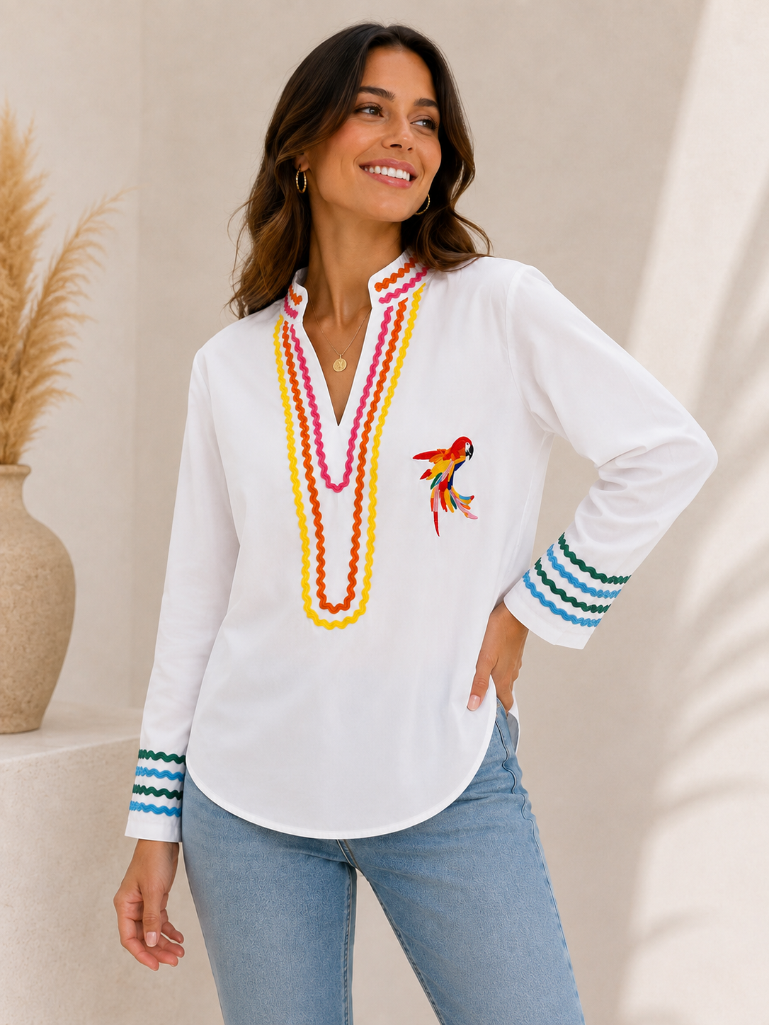 Camisa con trencilla