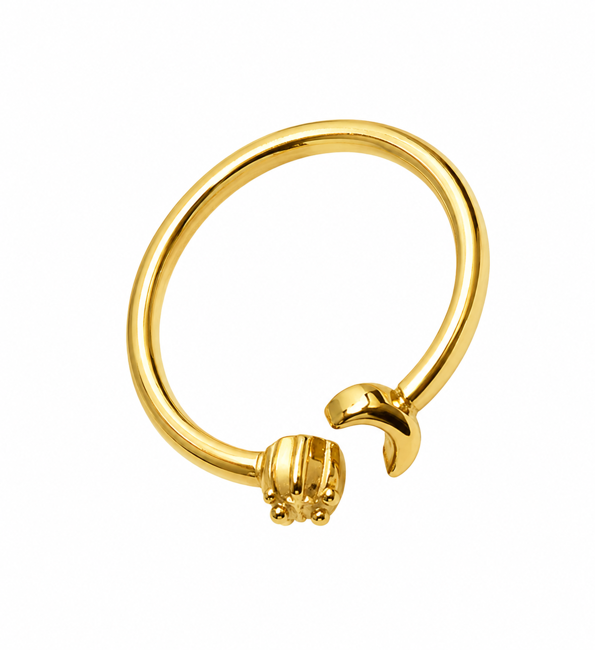 Anillo luna y circonia