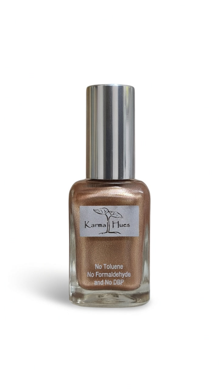 Karma Naturals vegano, no tóxico esmalte de uñas "Champagne Toast" Color de uñas de larga duración y libre de crueldad.