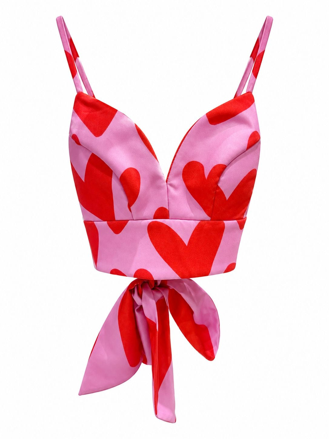 Crop top de corazones