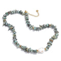 Collar turquezas naturales y perlas