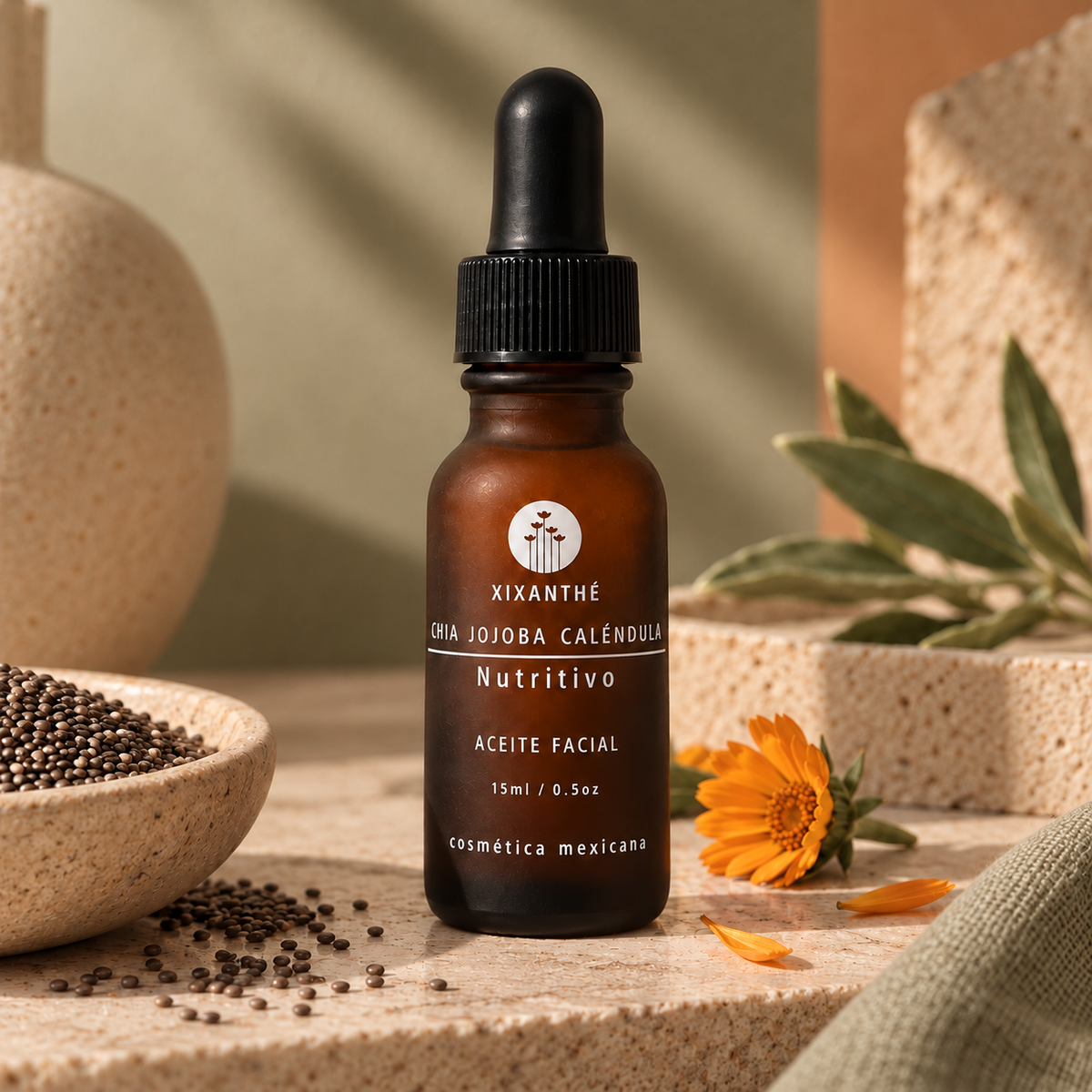 Aceite Facial Nutritivo Chia Jojoba Calendula