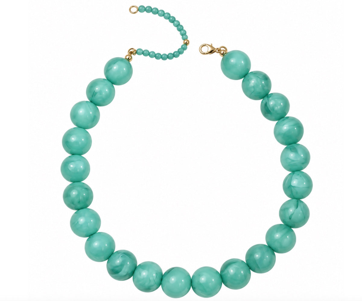 Round Acrylic beads Necklace Light Green