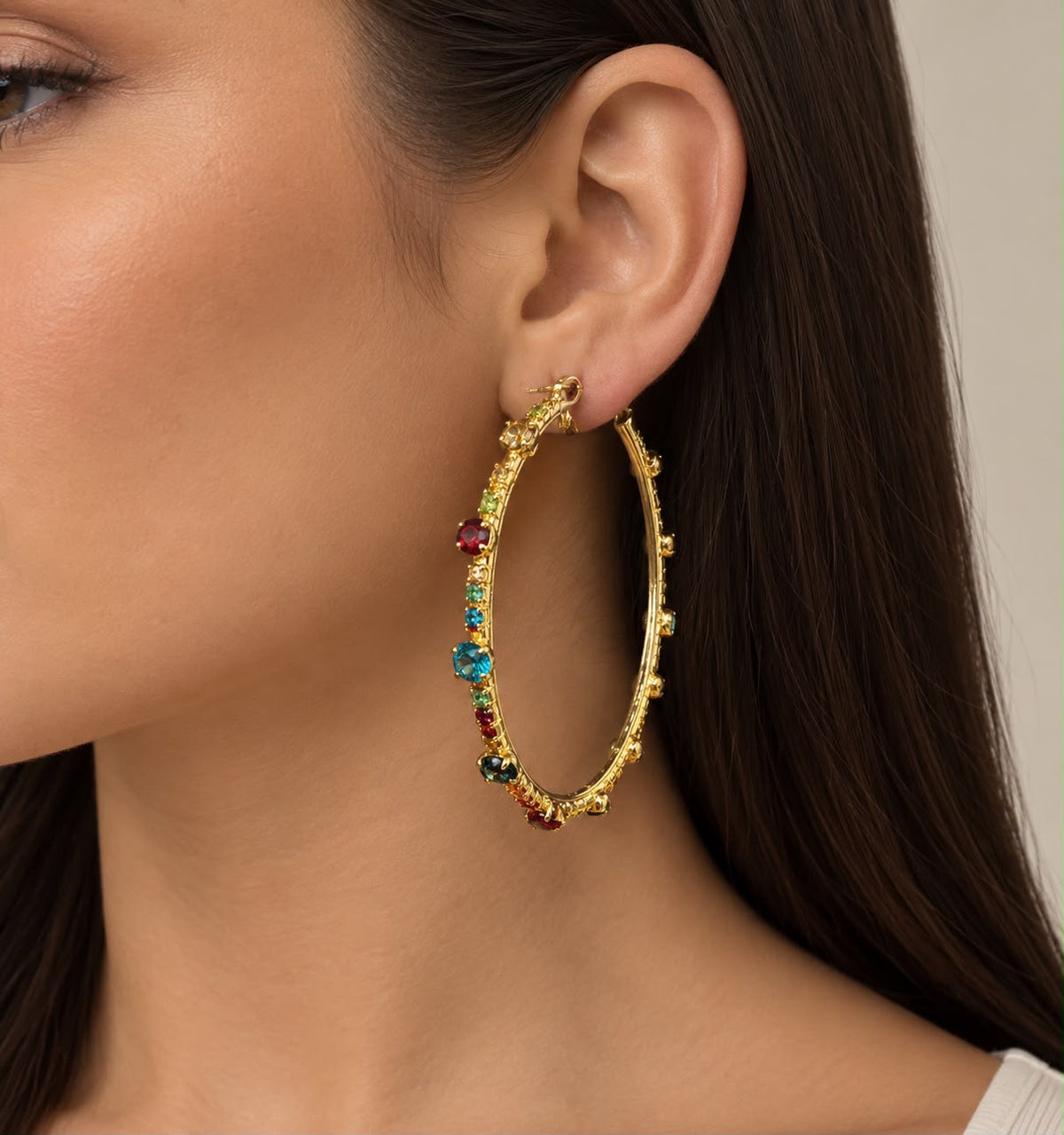 Aretes Argollas Colores
