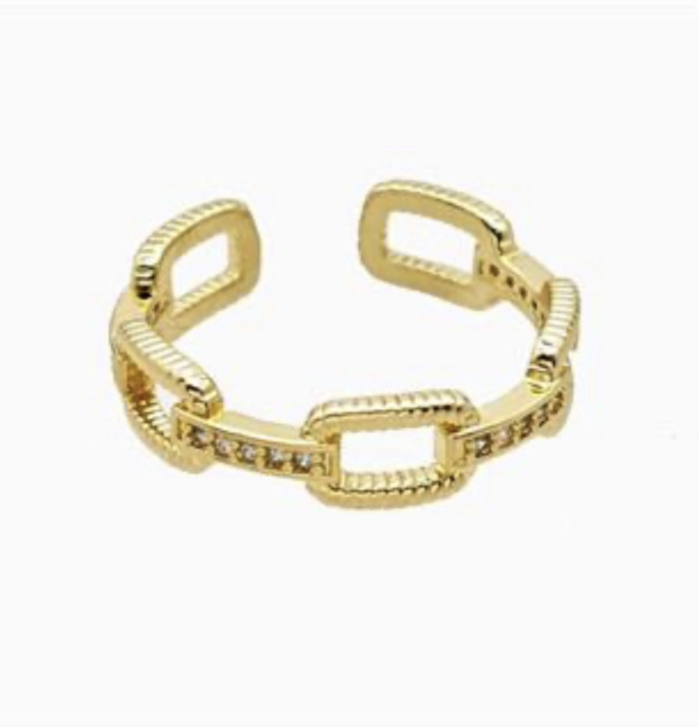 Ring Pave Zirconia 18K Gold Plated