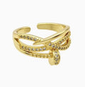 Rings Pave Zirconia 18K Gold Plate