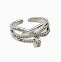 Rings Pave Zirconia Platinum Plated
