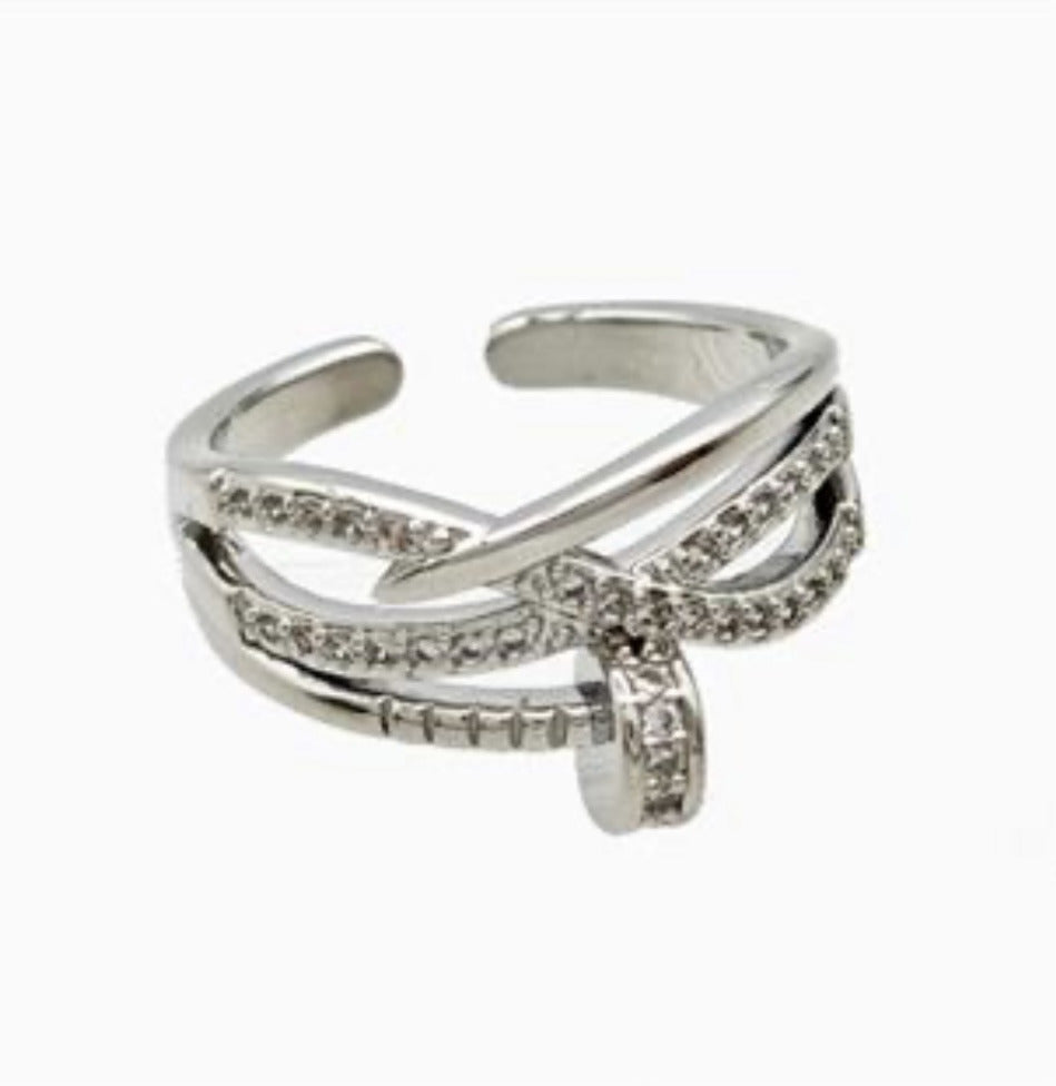 Rings Pave Zirconia Platinum Plated