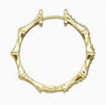 Hoop Earrings Pave Zirconia Gold Plated
