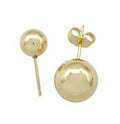 Ball Stud Earrings Hollow Gold