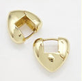 Latchback Earrings Hollow Heart Gold