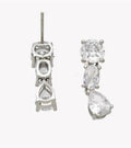 Stud Earrings Pave Zirconia Platinum