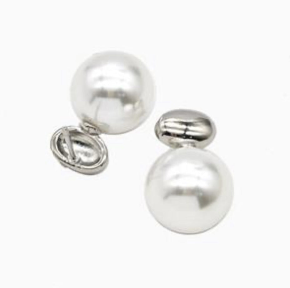 Stud Earrings Pave Resin Platinum Plated