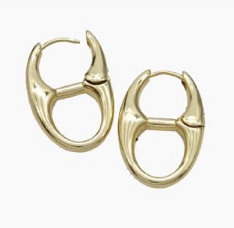 Latchback Gucci Earrings Gold Plated