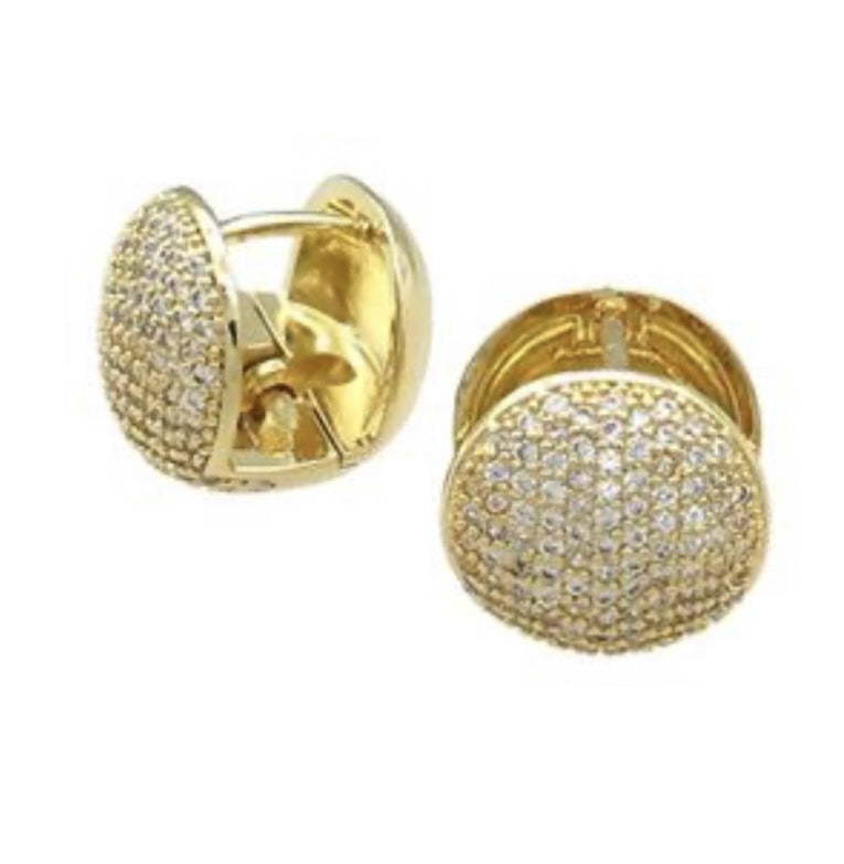 Latchback Earrings Pave Zircon Circle