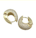 Latchback Earrings Pave Zircon Gold Plated