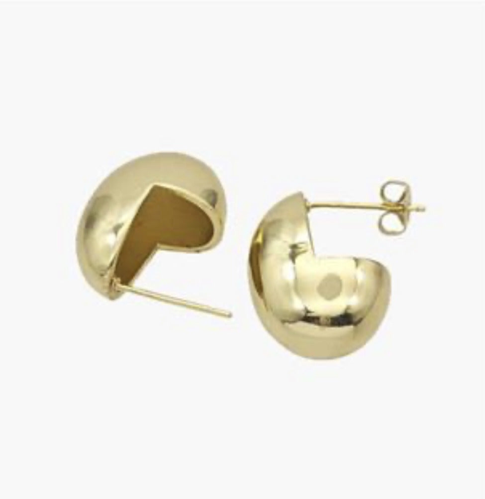 Stud Earrings Droop Gold Plated