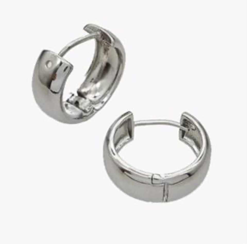 Hoop Earrings Platinum Plated