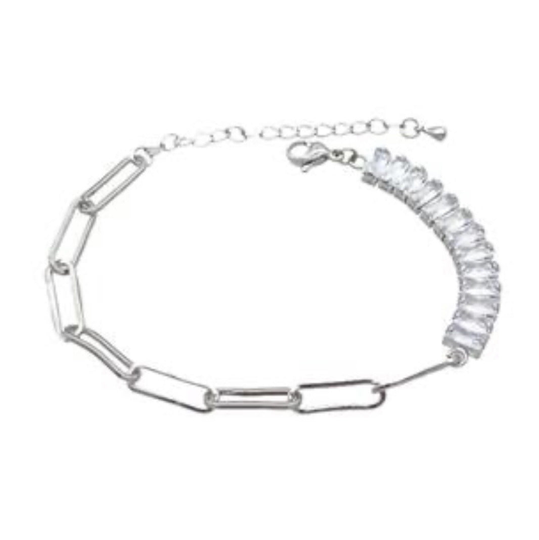 Copper Bracelets Pave Zircon Platinum Plate