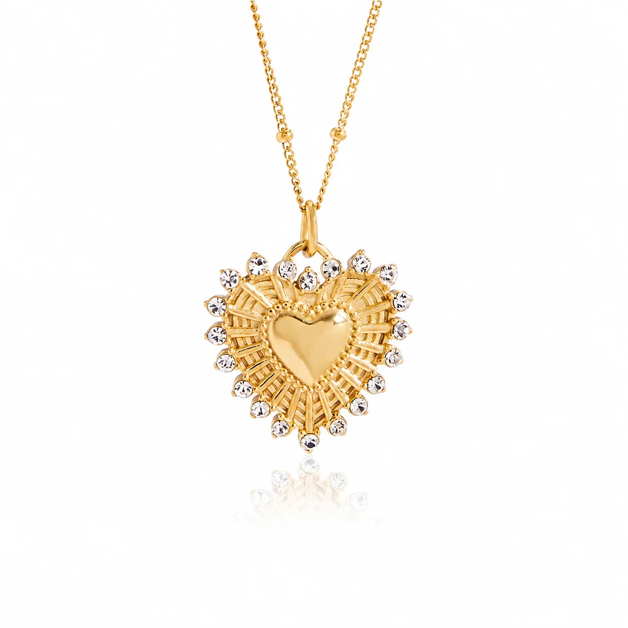 Heart shaped layering necklace