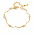 Delicate wave shape bracelet