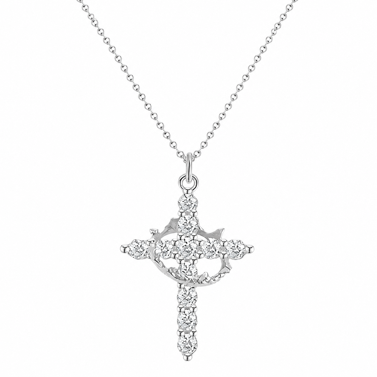 Crowned in grace necklace (silver)