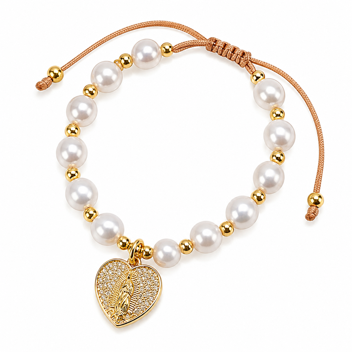Heart religious bracelet