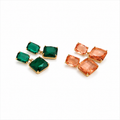 Elegant squared pendant earrings (naranja)
