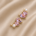 Zirconia line earrings
