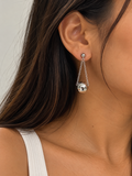 Aretes Plateados Casuales