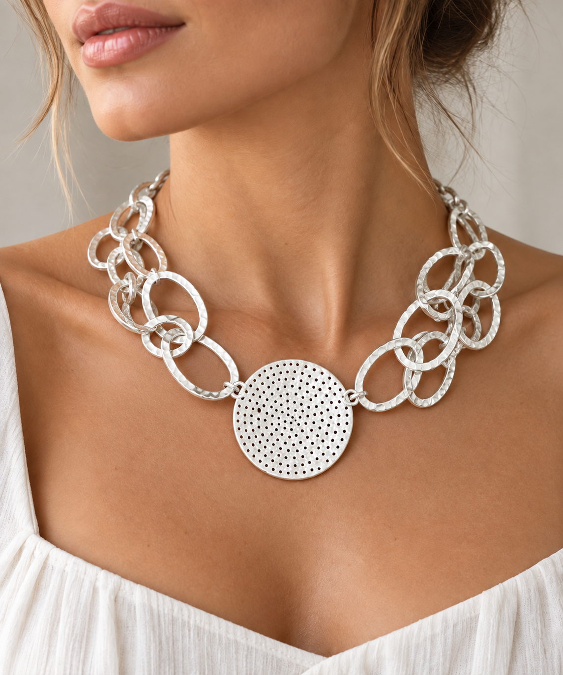 Collar maxi textura coral