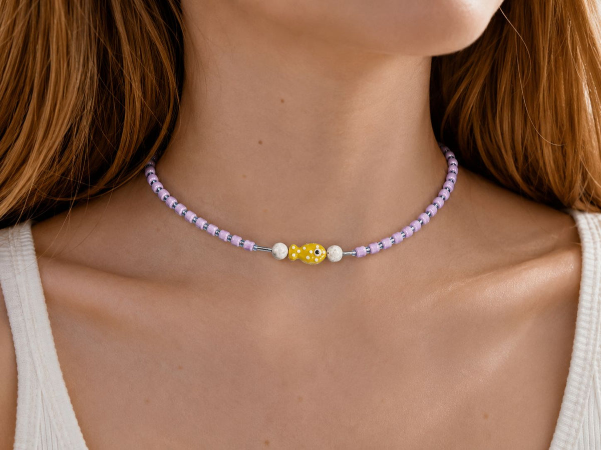 Choker pescadores de hombres rosado