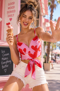 Crop top de corazones