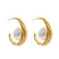 Pearl c shape hoops