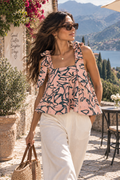 Dahlia top (print mariposas)