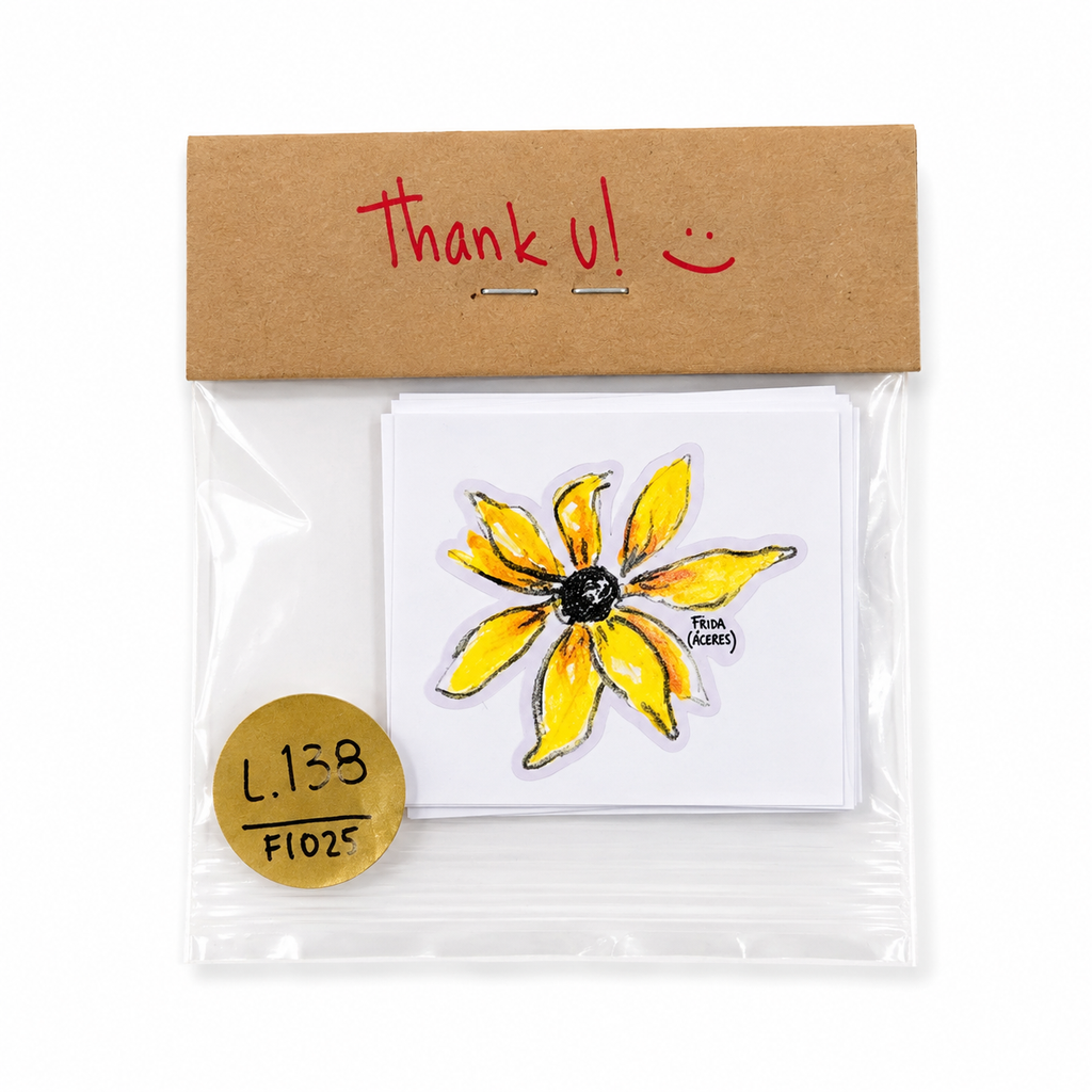 STICKER SET DE 5 FLORES
