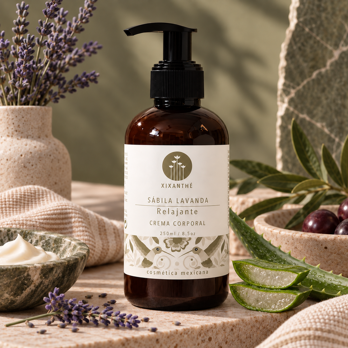 Crema Corporal Relajante Sabila Calendula Lavanda