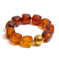 Square beads amber (pulsera)
