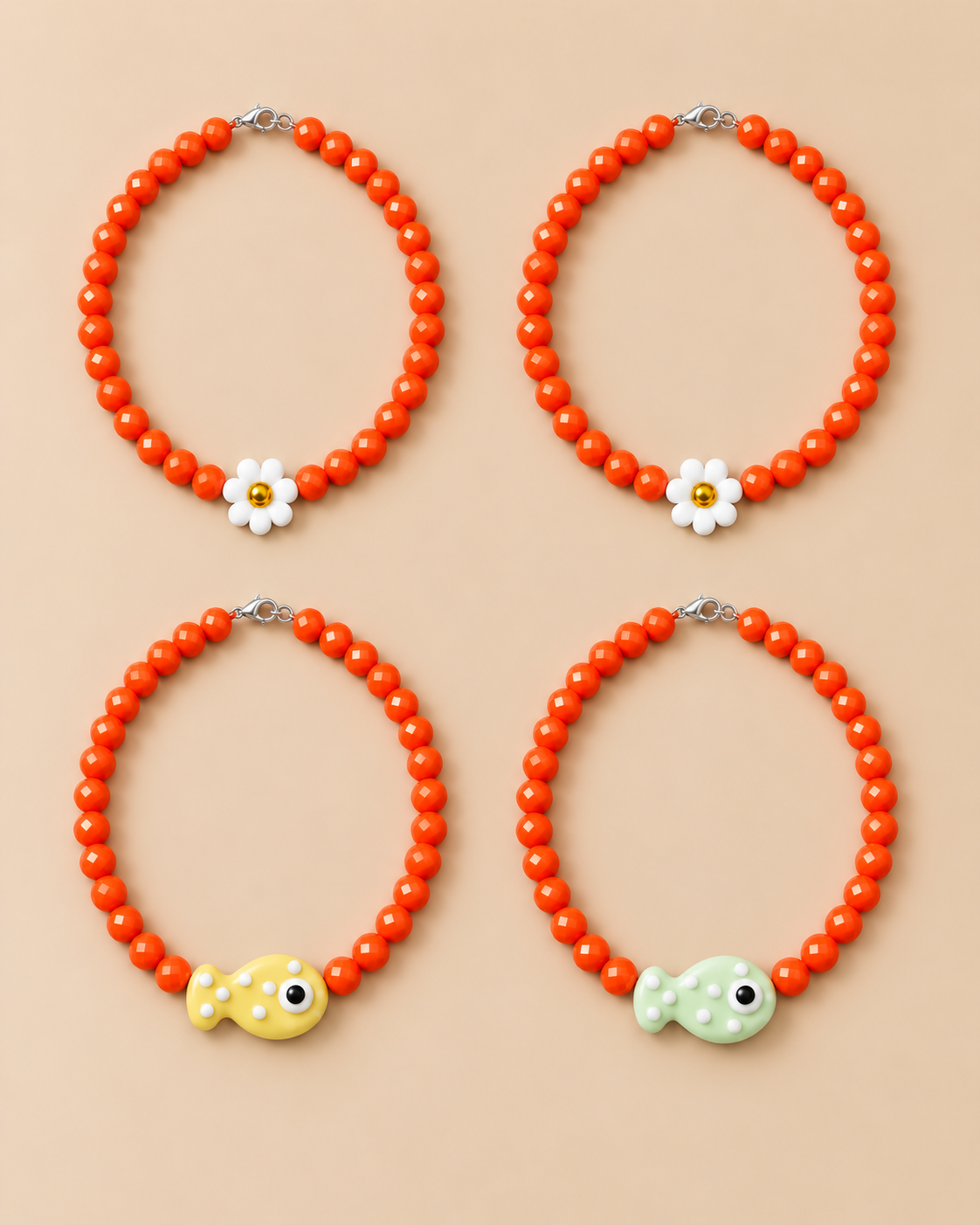 Collar Cristal Naranja